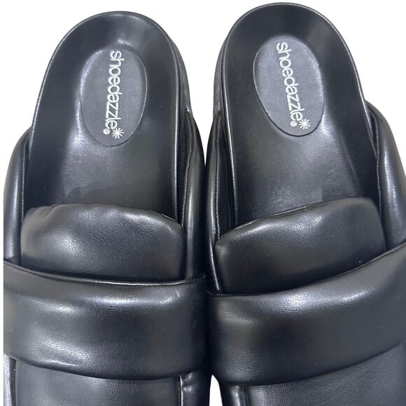 Shoedazzle Leni Padded Slingback Loafers Faux Leather, Black, NWOT, size 8.5 - Picture 5 of 6